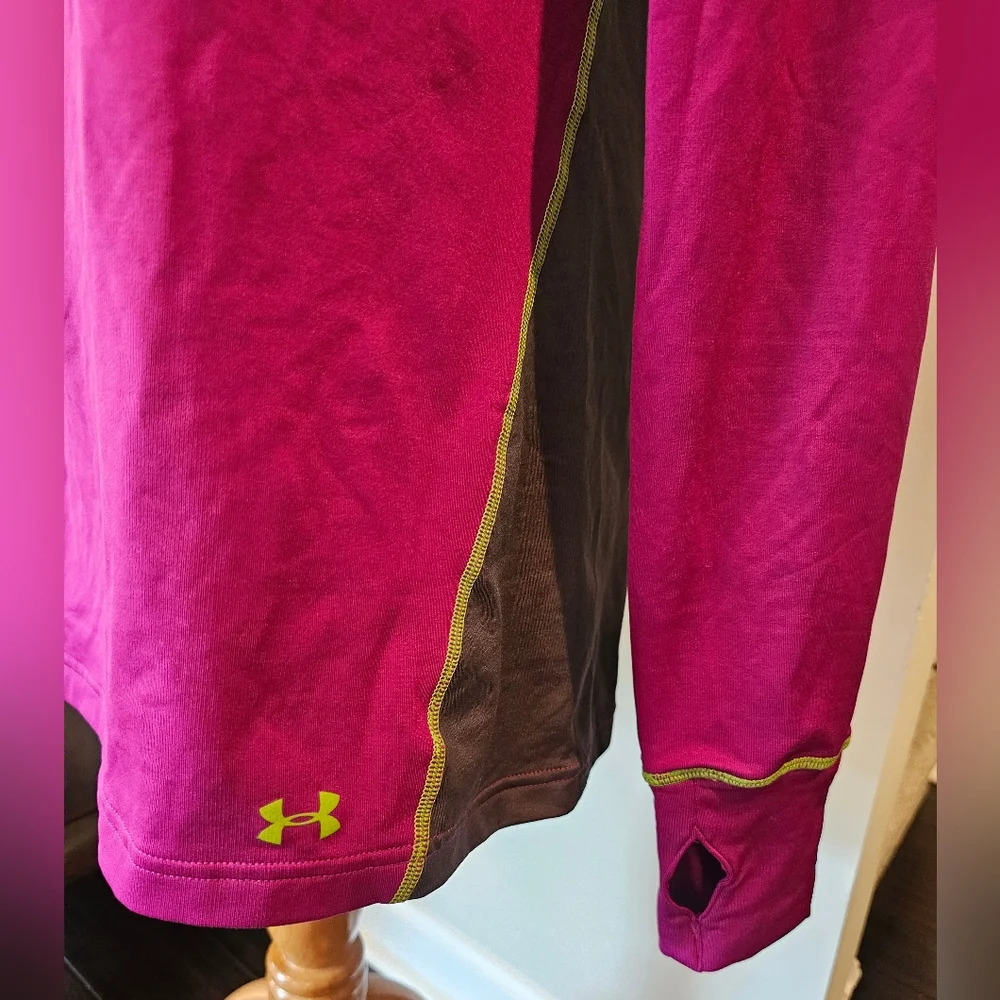 Under Armour Women's •Size Large• Fitted Long Sleeve Snap Neck Athletic Top - Picture 7 of 14